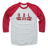Mens Baseball T-Shirt Red / Ash
