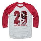 Mens Baseball T-Shirt Red / Ash